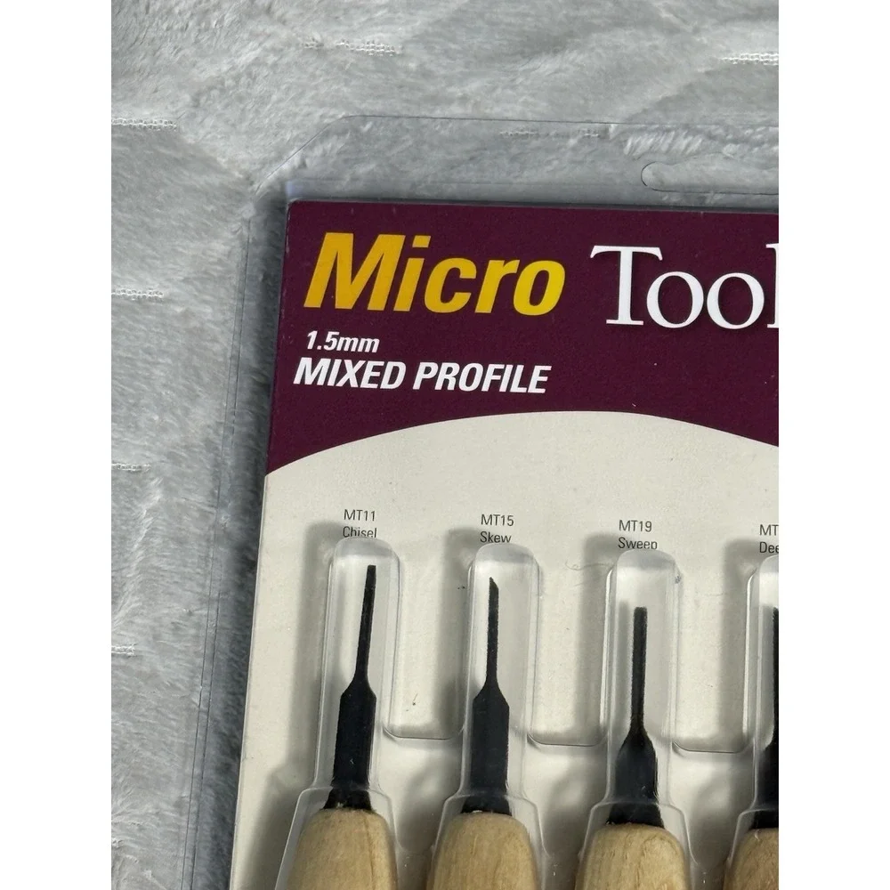 Flexcut MT910 Micro Tool Set 1.5mm Mixed Profile Wood Carving Tools USA NEW